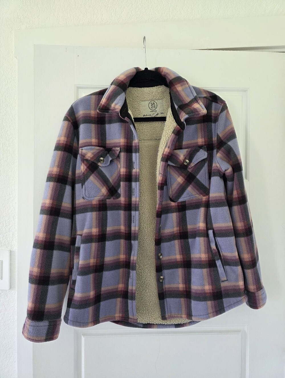 Sage Collective Women's Fleece Shirt Jacket New Without Tag